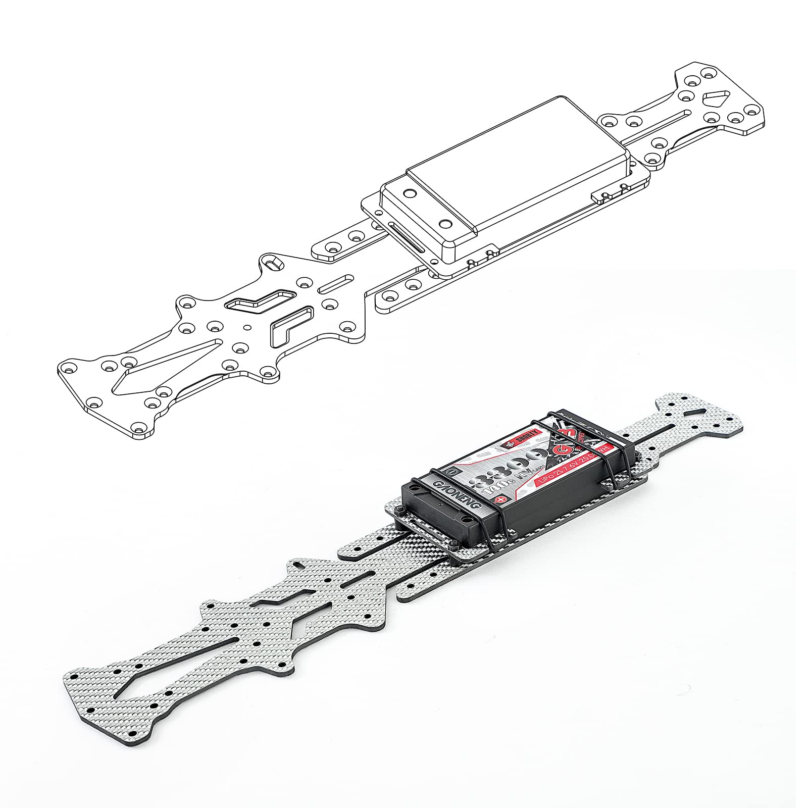 YOKOMO YD 2-RX 1:10 Scale Drift Car Silver SSG Edition Narrow-Standing High-Tractive Carbon Fiber Chassis with Battery Stand
YOKOMO YD 2-RX 1:10 Scale Drift Car Silver SSG Edition Narrow-Standing High-Tractive Carbon Fiber Chassis with Battery Stand