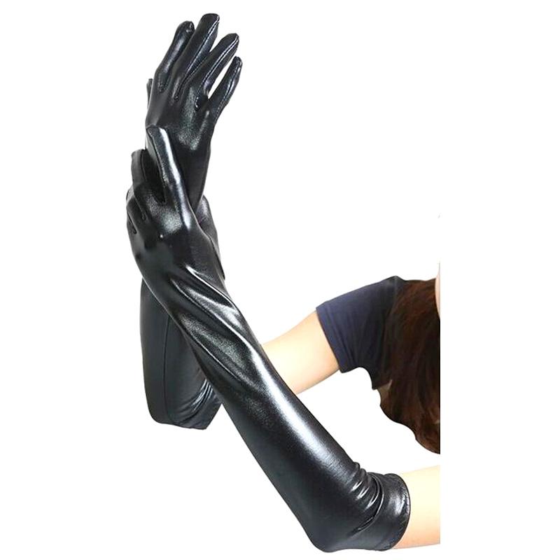 Женщины косплей полные пальцы высокие эластичные длинные перчатки из искусственной кожи рукава черный блестящий мокрый вид 52CM
Женщины косплей полные пальцы высокие эластичные длинные перчатки из искусственной кожи рукава черный блестящий мокрый вид 52CM
