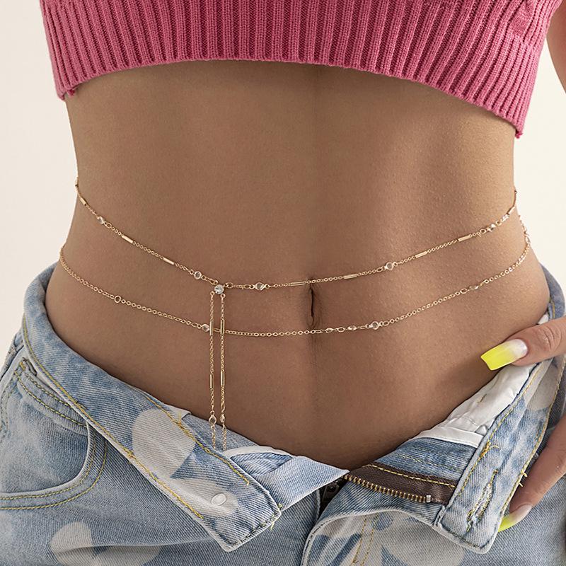 Fashionable Tassel Body Chain with Faux Crystal Zirconia Gold set 3331
Fashionable Tassel Body Chain with Faux Crystal Zirconia Gold set 3331