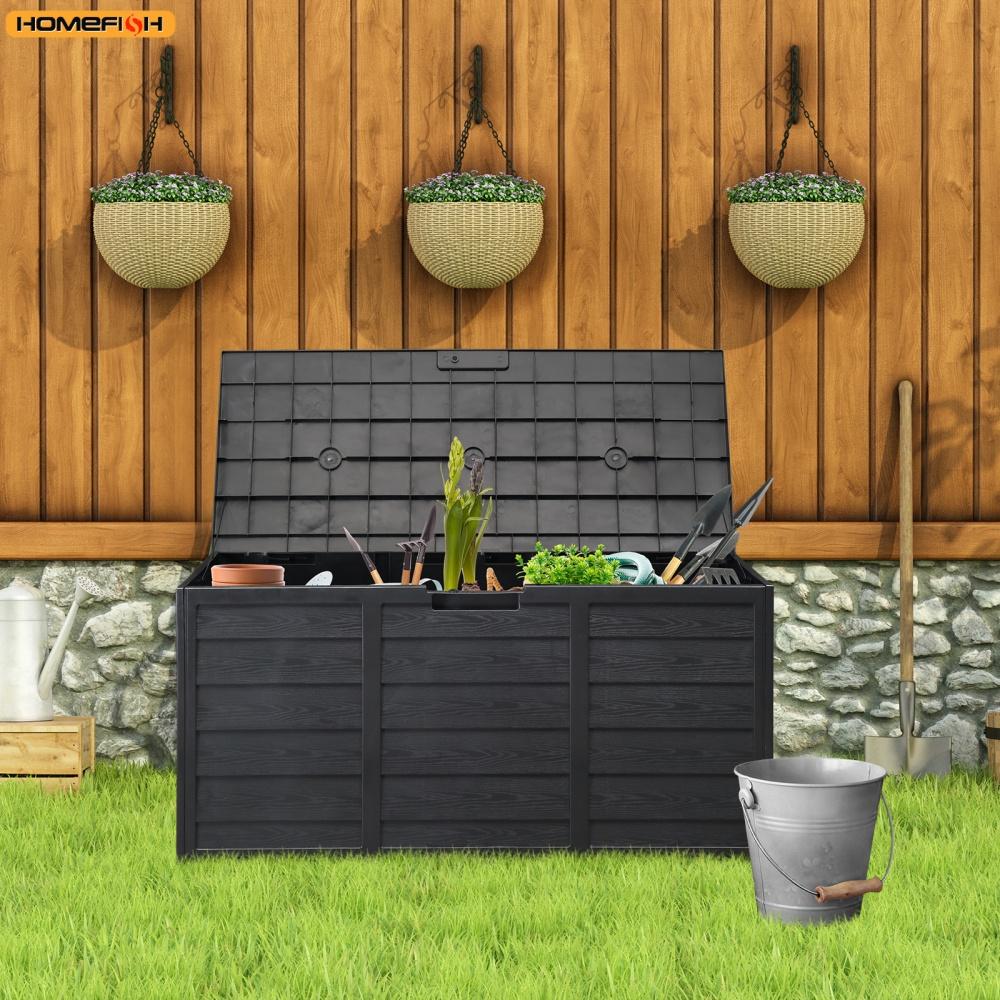 75gal 280L Outdoor Garden Plastic Storage Deck Box Chest Tools Cushions Toys Lockable Seat BLACK чёрный
75gal 280L Outdoor Garden Plastic Storage Deck Box Chest Tools Cushions Toys Lockable Seat BLACK чёрный
