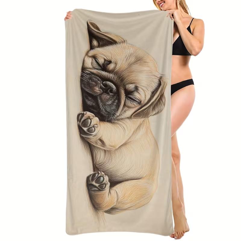 Ultra Fine Fiber Beach Towel for Sleeping Puppies Yoga Travel Swimming Beach Camping Beach Towel Large Sand Free Fast Drying W40*H60(CM)
Ultra Fine Fiber Beach Towel for Sleeping Puppies Yoga Travel Swimming Beach Camping Beach Towel Large Sand Free Fast Drying W40*H60(CM)
