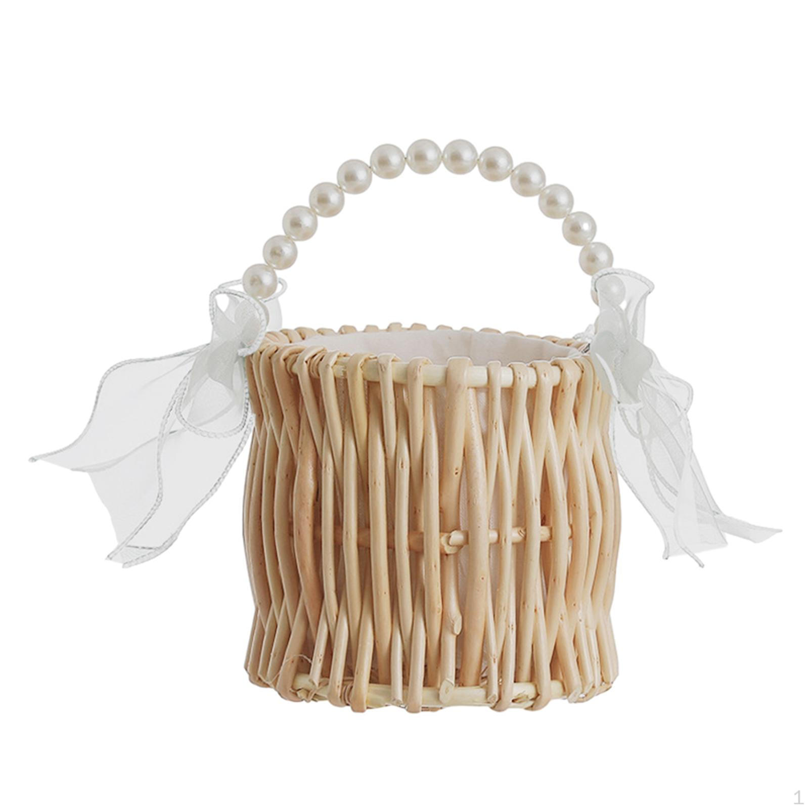 Wedding Basket Storage Portable Novelty Rattan with Round Beads Handle for Festivals
Wedding Basket Storage Portable Novelty Rattan with Round Beads Handle for Festivals