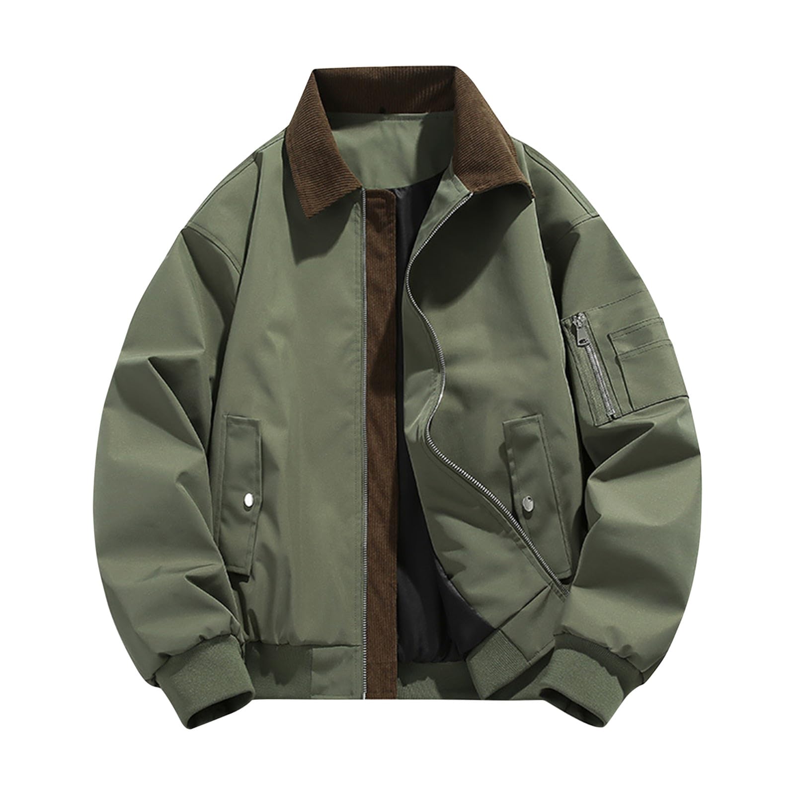 New Men s Lapel Jacket, Solid Color Casual Sports Coat, Full Zipper Lightweight Outdoor Workwear Top XXXL армія зелений колір
New Men s Lapel Jacket, Solid Color Casual Sports Coat, Full Zipper Lightweight Outdoor Workwear Top XXXL армія зелений колір