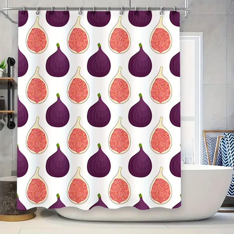 Decorative Fig Shower Curtain Purple Red Pattern Waterproof Fabric Size 180X240Cm Perfect For Bathroom Decor! W60H190(CM)-1 Pcs
Decorative Fig Shower Curtain Purple Red Pattern Waterproof Fabric Size 180X240Cm Perfect For Bathroom Decor! W60H190(CM)-1 Pcs
