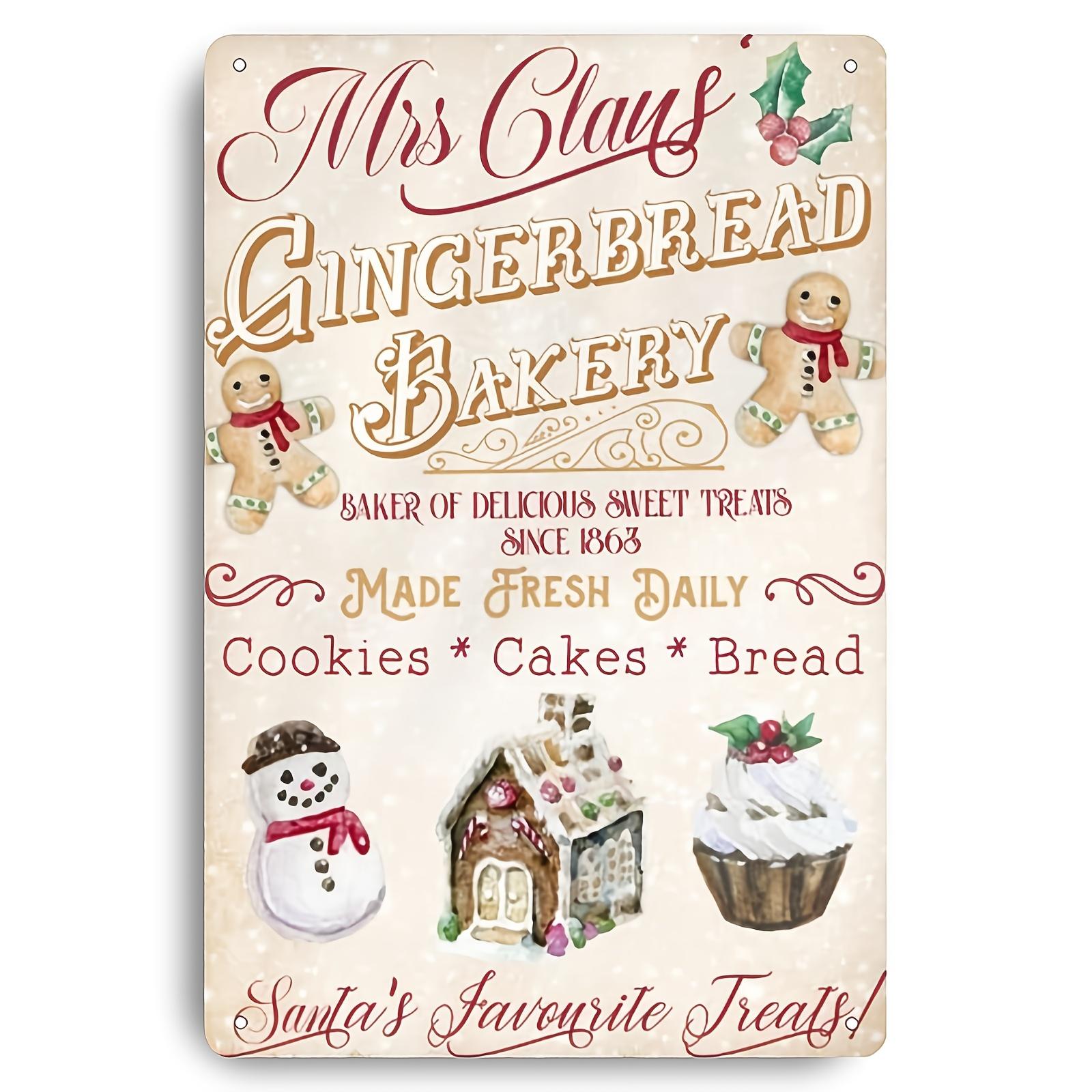 Mrs Claus Gingerbread Bakery Metal Sign Traditional Iron Wall Hanging Decorative Plaque for Home Cafe Bar Multipurpose Vi 20x30cm(7.8x11.8inch)
Mrs Claus Gingerbread Bakery Metal Sign Traditional Iron Wall Hanging Decorative Plaque for Home Cafe Bar Multipurpose Vi 20x30cm(7.8x11.8inch)