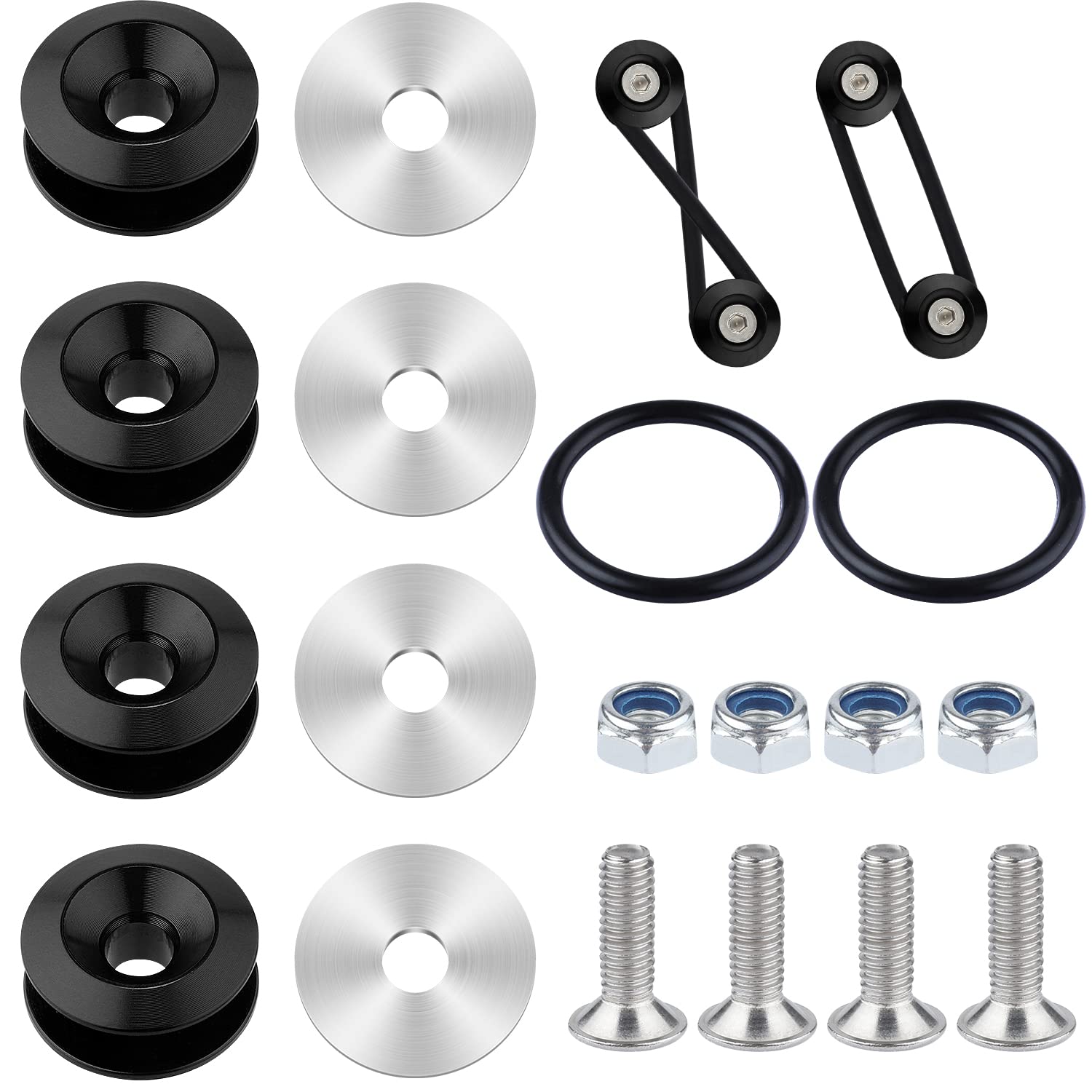 Bumper Quick Release Kit Bumper Holder Band Bumper Trunk Quick Release Fastener Kit for Universal Car Bumper (18 Pieces Black)
Bumper Quick Release Kit Bumper Holder Band Bumper Trunk Quick Release Fastener Kit for Universal Car Bumper (18 Pieces Black)