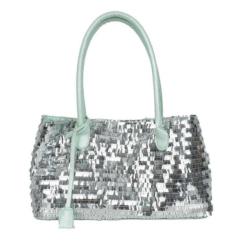 Niche Korean version bag women 2025 new shoulder messenger bag commuter shiny metal sequined tote bag women 37*13*20 зелений
Niche Korean version bag women 2025 new shoulder messenger bag commuter shiny metal sequined tote bag women 37*13*20 зелений