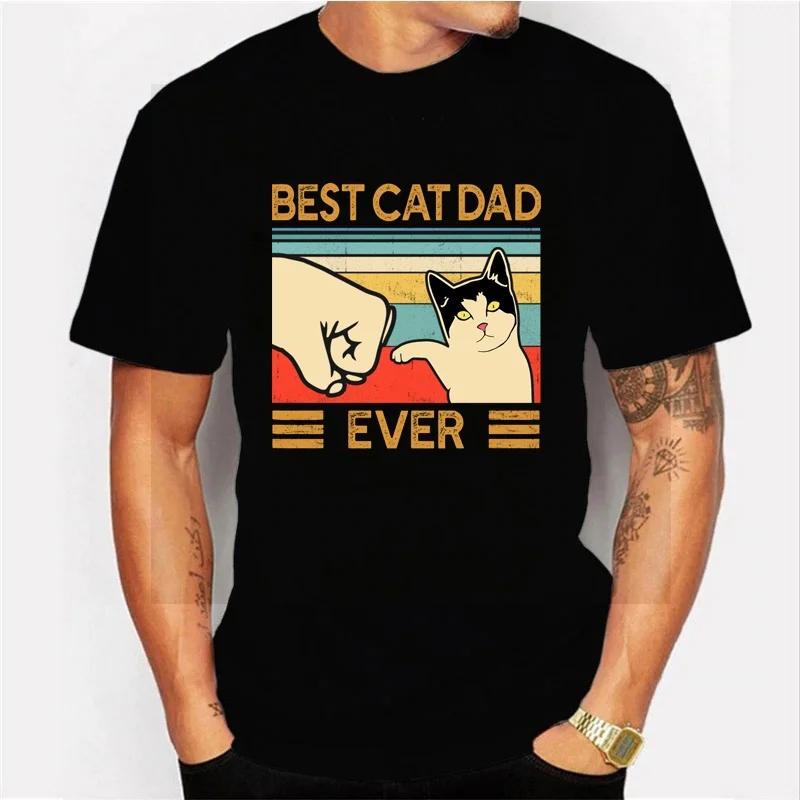 Funny Best Cat Dad Ever T-shirt Summer Short Sleeve Tees Mens Casual Cotton Shirts XXXL синій
Funny Best Cat Dad Ever T-shirt Summer Short Sleeve Tees Mens Casual Cotton Shirts XXXL синій