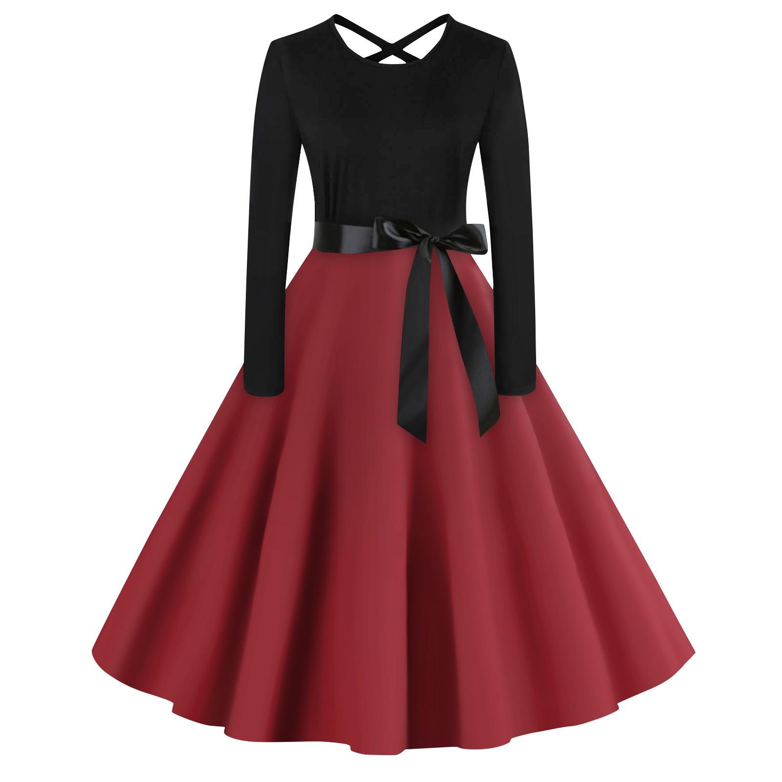 Женское повседневное однотонное платье-пуловер с круглым вырезом и высокой талией с длинными рукавами XXXL винный
Женское повседневное однотонное платье-пуловер с круглым вырезом и высокой талией с длинными рукавами XXXL винный