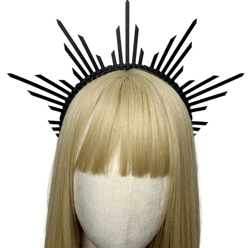 Темный ободок Корона ангела Ободок Свадебные тиары Божественный головной убор принцессы Обруч для волос Барочные тиары с шипами
Темный ободок Корона ангела Ободок Свадебные тиары Божественный головной убор принцессы Обруч для волос Барочные тиары с шипами