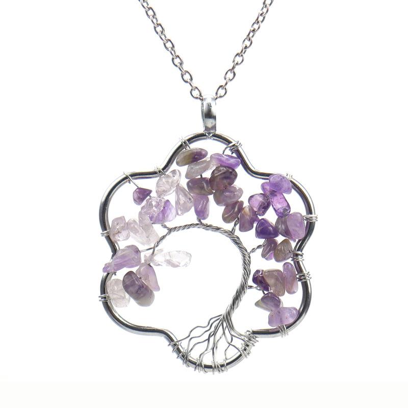 Hand Winding Snowflake Bending Tree Of Life Necklace Gravel Crystal Pendant N68 аметист
Hand Winding Snowflake Bending Tree Of Life Necklace Gravel Crystal Pendant N68 аметист