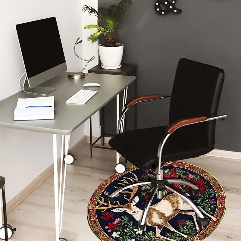 1pc Office Carpet Chair Mats Deer with Flowers Circular Illustration Perfect for Decorating Office Chairs, Living Rooms, Or Bedrooms.YDT092 80cm by 80cm
1pc Office Carpet Chair Mats Deer with Flowers Circular Illustration Perfect for Decorating Office Chairs, Living Rooms, Or Bedrooms.YDT092 80cm by 80cm