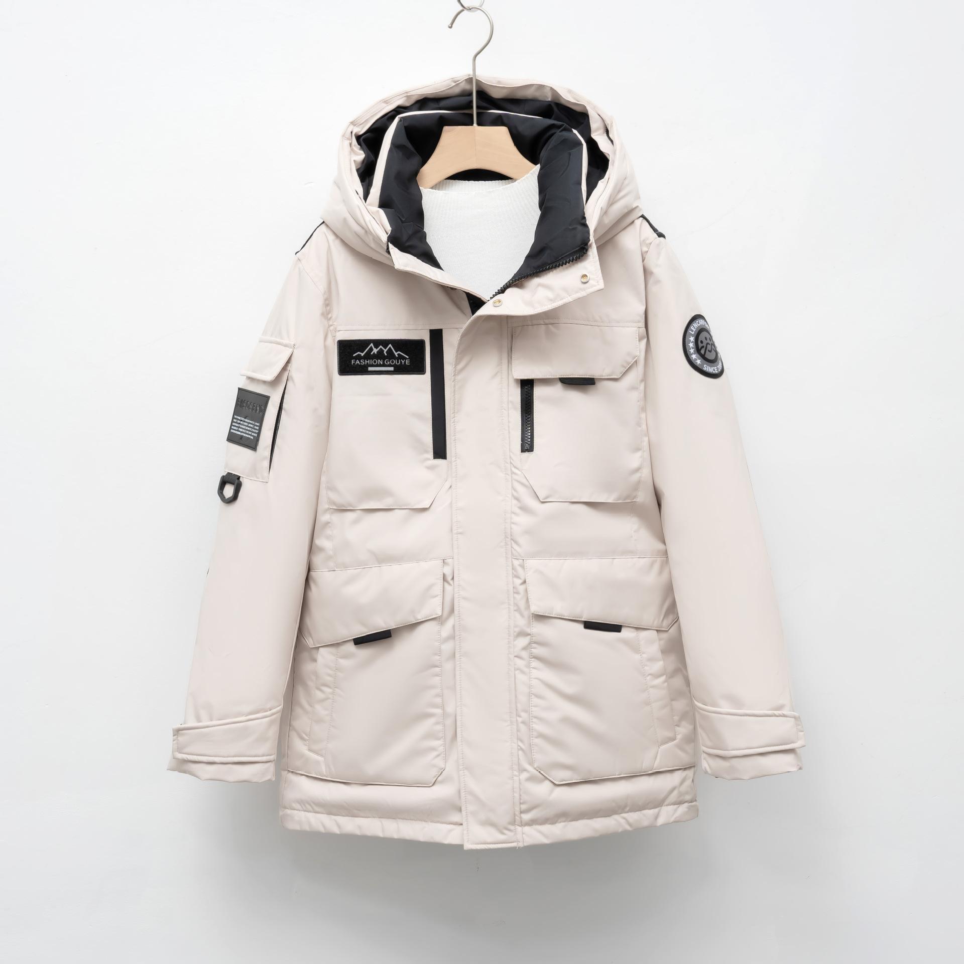 Down jacket hooded thickened tooling Parker down jacket men and women winter fashion cold couple warm XL білий
Down jacket hooded thickened tooling Parker down jacket men and women winter fashion cold couple warm XL білий