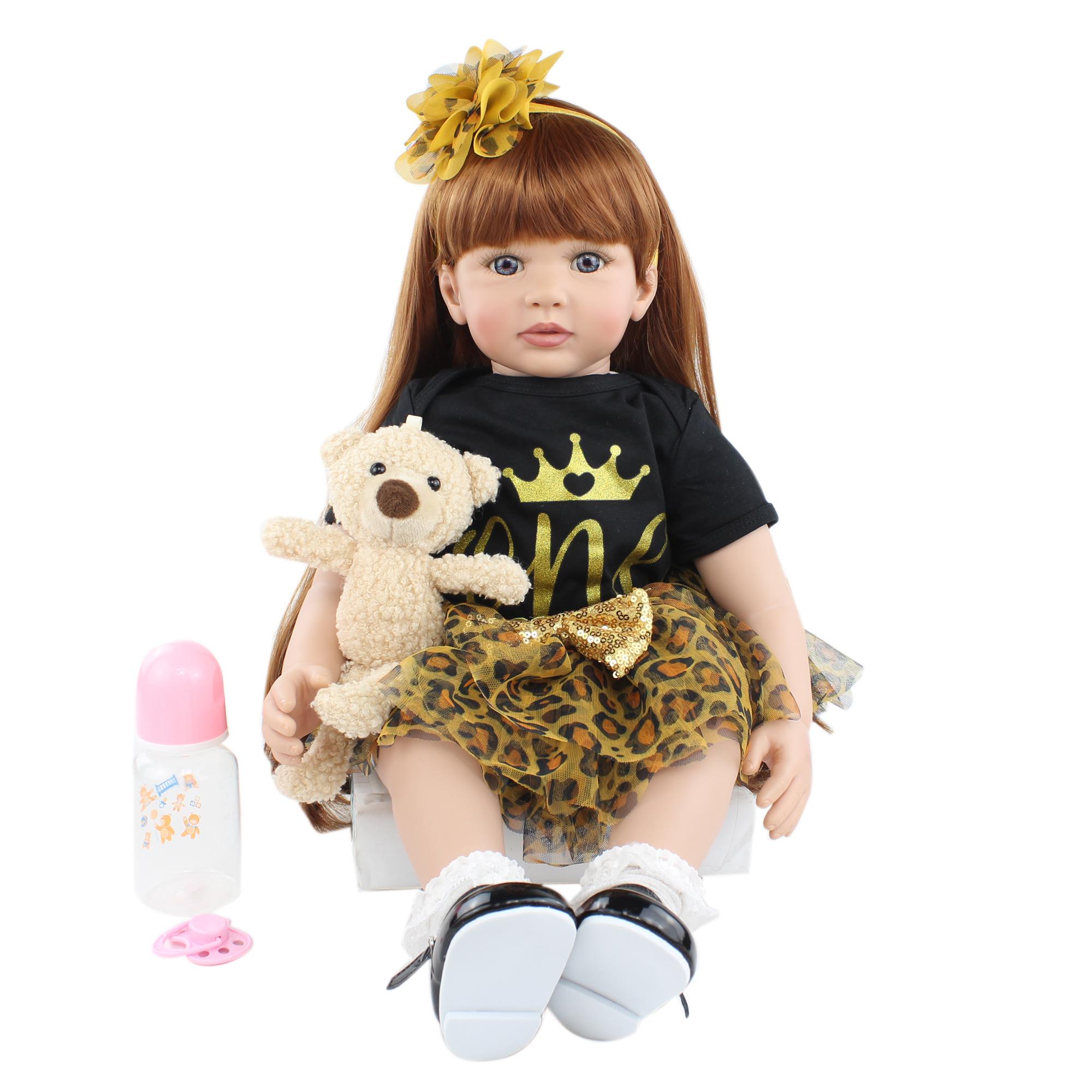 BZDOLL 60cm 24 Inch Reborn Baby Vinyl Doll for Girl Vinyl Princess Toddler with Cloth Body Dress Up Kid Birthday Gift cloth body doll
BZDOLL 60cm 24 Inch Reborn Baby Vinyl Doll for Girl Vinyl Princess Toddler with Cloth Body Dress Up Kid Birthday Gift cloth body doll
