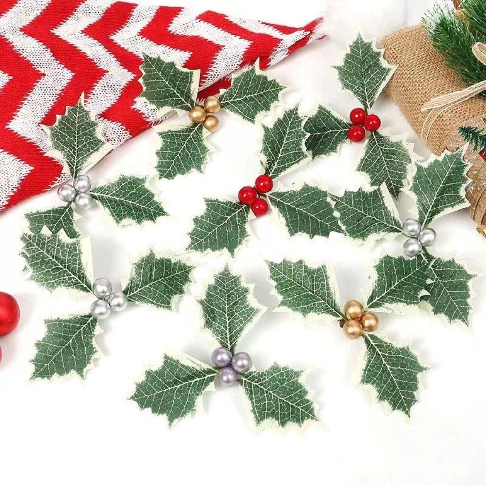 30PCS Handmade Materials Christmas Green Leaves Fake Plant Red Berries Christmas Decoration срібний
30PCS Handmade Materials Christmas Green Leaves Fake Plant Red Berries Christmas Decoration срібний