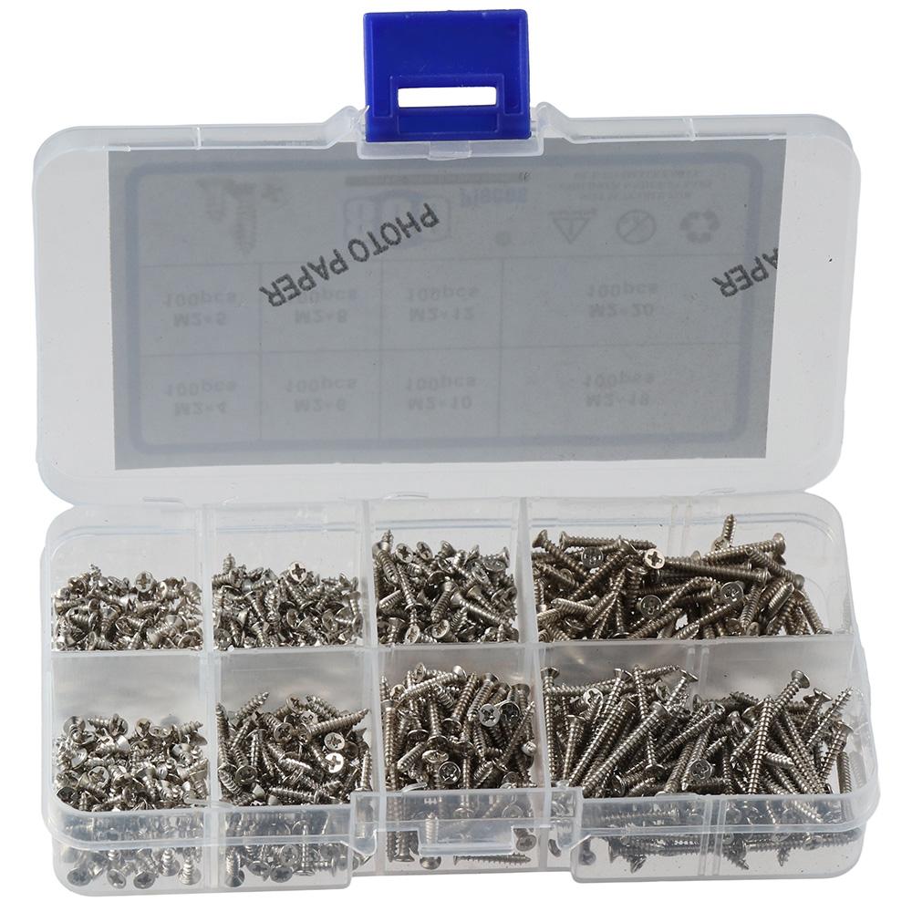 800 шт. Винт по дереву с плоской головкой и ферменной головкой, набор шурупов из листового металла Tek, дерево 
800 шт. Винт по дереву с плоской головкой и ферменной головкой, набор шурупов из листового металла Tek, дерево