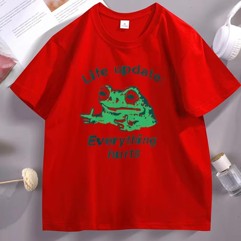 Funny Frog TShirt Life Update Unisex Women pure Cotton Short Sleeve Tshirt Breathable Round Neck Graphic Tees Streetwear Clothes 4XL
Funny Frog TShirt Life Update Unisex Women pure Cotton Short Sleeve Tshirt Breathable Round Neck Graphic Tees Streetwear Clothes 4XL