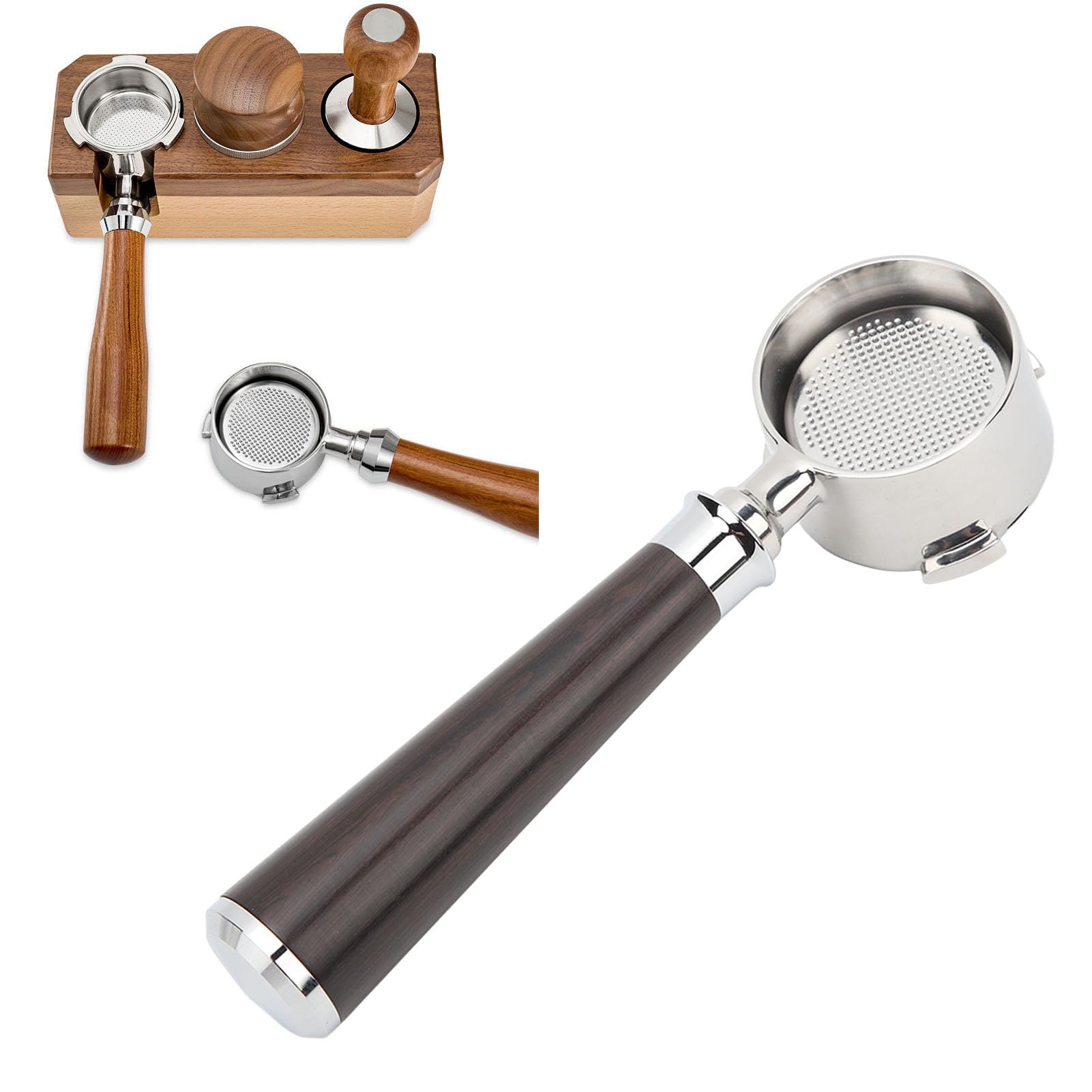 51mm Espresso Bottomless Portafilter with 3 Ports, Compatible with EUPA EC0680 and EC0685 Coffee Machines, Includes Stainless Steel Basket and Solid
51mm Espresso Bottomless Portafilter with 3 Ports, Compatible with EUPA EC0680 and EC0685 Coffee Machines, Includes Stainless Steel Basket and Solid