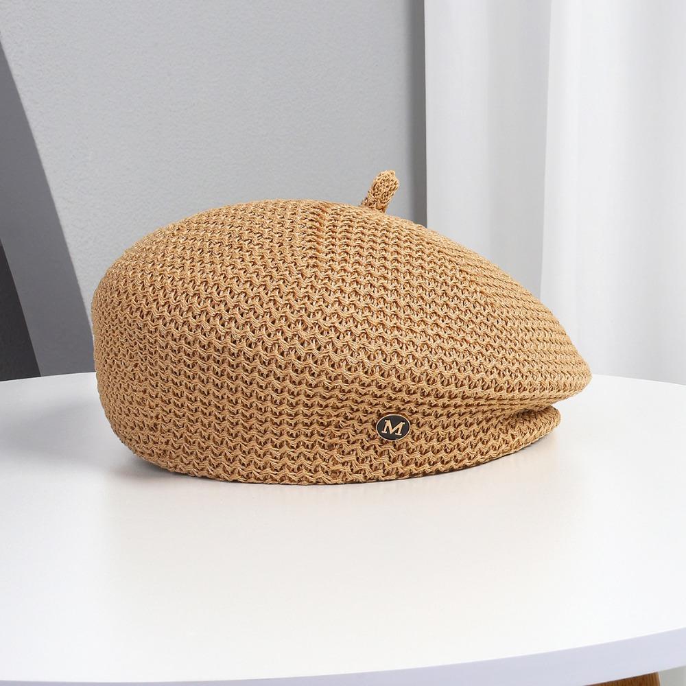 Retro Breathable M Letter Beret Adjustable Casual Newsboy Cap Hollow Knitting Painter Hat for Women Girls хакі
Retro Breathable M Letter Beret Adjustable Casual Newsboy Cap Hollow Knitting Painter Hat for Women Girls хакі