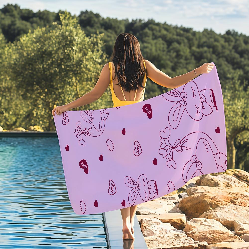 Women love bunny Towel Quick Drying Beach Towels Are Suitable For Swimming Pools Camping Yoga And The Gym W30*H60(CM)
Women love bunny Towel Quick Drying Beach Towels Are Suitable For Swimming Pools Camping Yoga And The Gym W30*H60(CM)