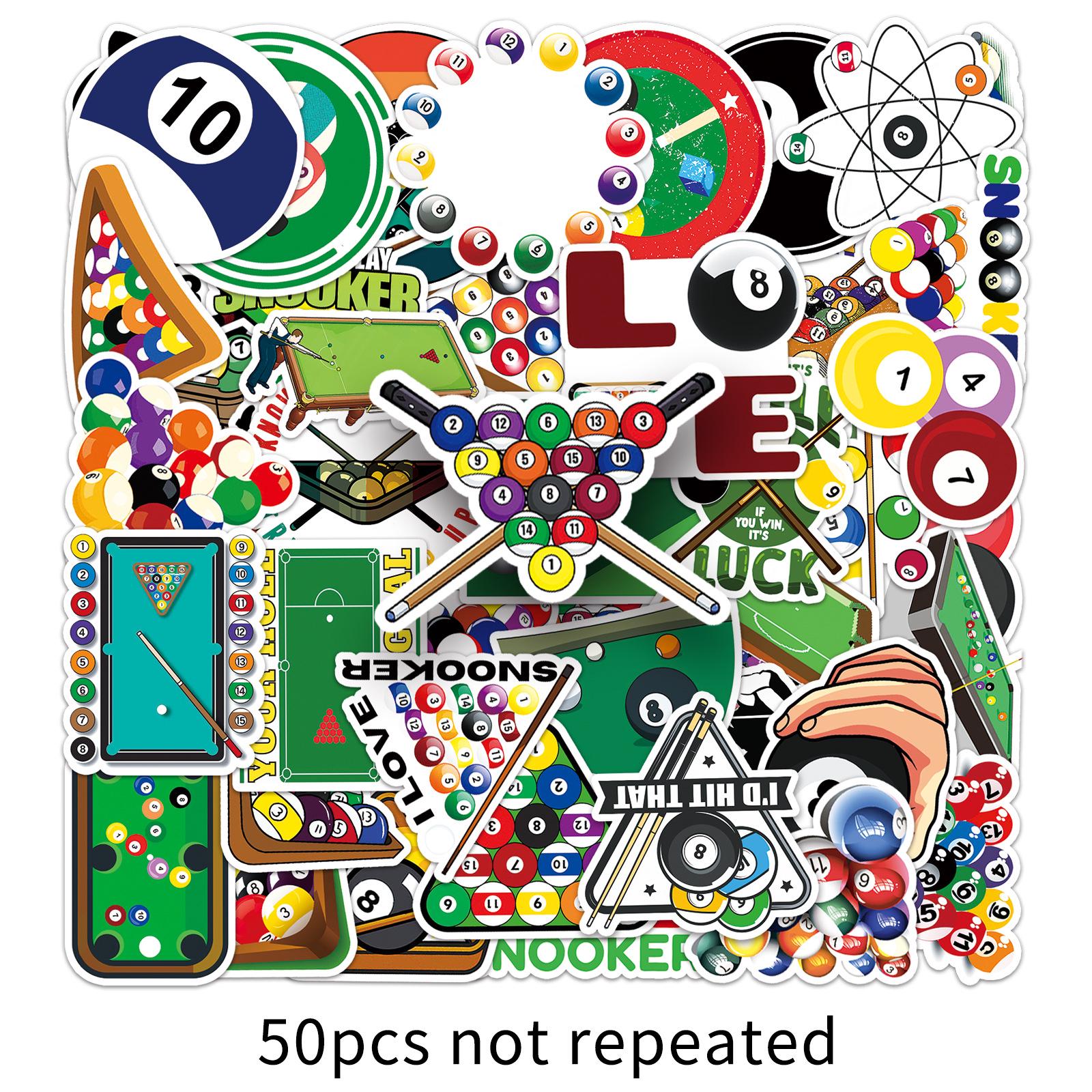 50PCS Creative Waterproof Billiard Ball Stickers for Stationery and Planners
50PCS Creative Waterproof Billiard Ball Stickers for Stationery and Planners