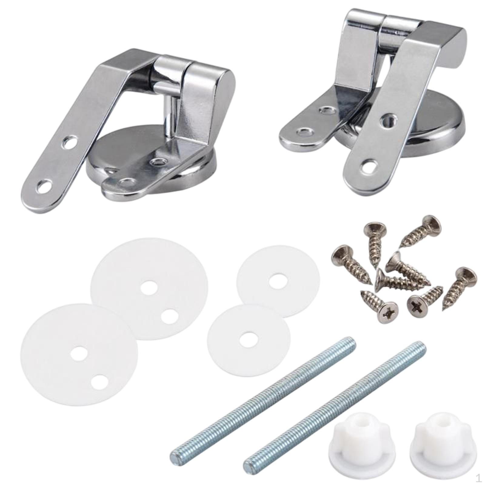 Toilet Seats Hinges for Lid Seat Repair Parts with Threaded Rod, Screws,Accessory Zinc
Toilet Seats Hinges for Lid Seat Repair Parts with Threaded Rod, Screws,Accessory Zinc