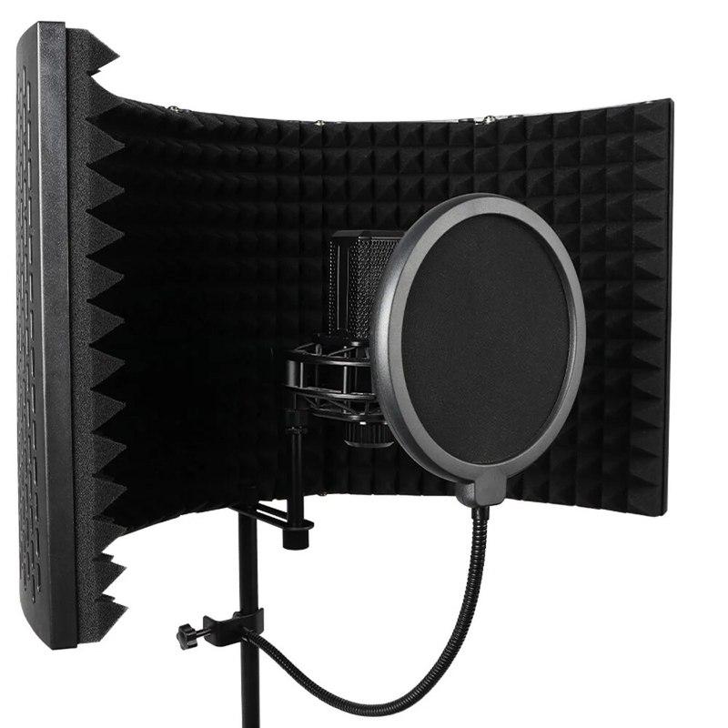 G-MARK 5 Panel Reflection Filters Professional Studio Recording Microphone Isolation Shield Suitable For Any Condenser Mic чорний
G-MARK 5 Panel Reflection Filters Professional Studio Recording Microphone Isolation Shield Suitable For Any Condenser Mic чорний