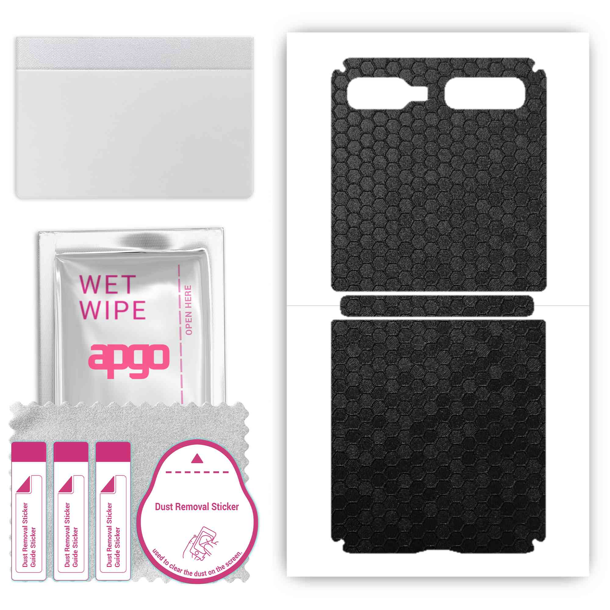 Apgo Protective Skin Sticker для задньої панелі, сумісної з Samsung Galaxy Z Flip (Перша модель), Обгортка плівка, фольга, вініл – візерунок у чорних сотах
Apgo Protective Skin Sticker для задньої панелі, сумісної з Samsung Galaxy Z Flip (Перша модель), Обгортка плівка, фольга, вініл – візерунок у чорних сотах