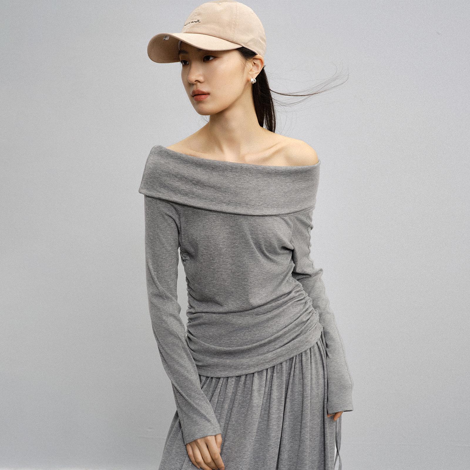 Women s Gray One-Shoulder Long-Sleeve Slim-Fit Top - New Spring Arrival, Elegant Base Layer Small чорний
Women s Gray One-Shoulder Long-Sleeve Slim-Fit Top - New Spring Arrival, Elegant Base Layer Small чорний