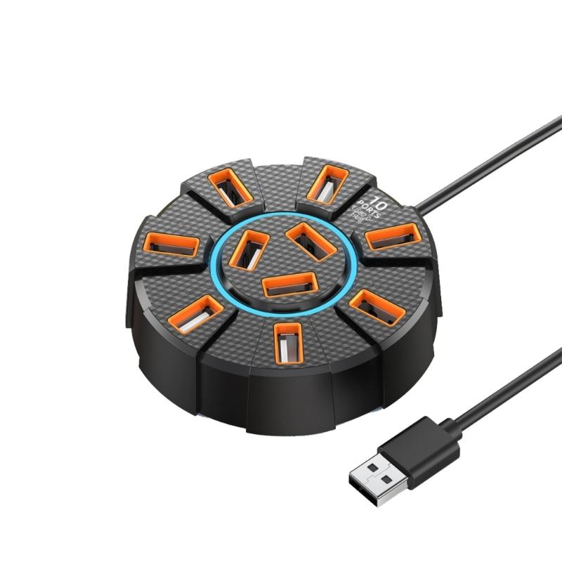 USB Docking Station Expansion Dock 10 Port USB Hub with Ambient Light 120cm Cable USB Extension Data Transfer Expander 1 чёрный
USB Docking Station Expansion Dock 10 Port USB Hub with Ambient Light 120cm Cable USB Extension Data Transfer Expander 1 чёрный