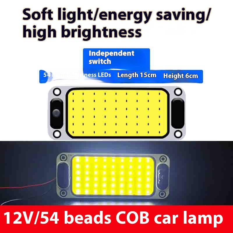 12V Wired Ceiling Panel Light for Car interior, 54/108 SMD LED, White Cob Dome Reading Plate Lamp
12V Wired Ceiling Panel Light for Car interior, 54/108 SMD LED, White Cob Dome Reading Plate Lamp