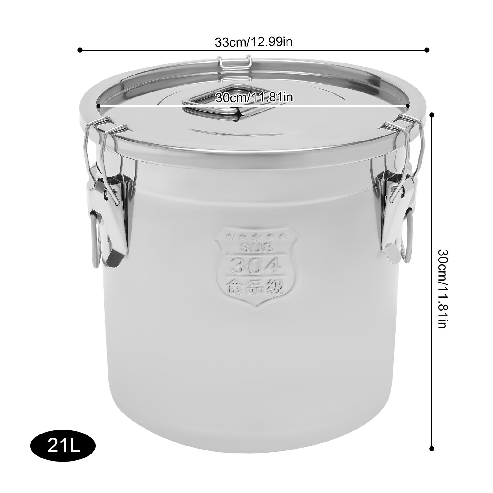 Stainless Steel Bucket w/Lid 21L Grain Container Flour Container for Food Storage in the Kitchen Storage Jars for Rice срібний
Stainless Steel Bucket w/Lid 21L Grain Container Flour Container for Food Storage in the Kitchen Storage Jars for Rice срібний