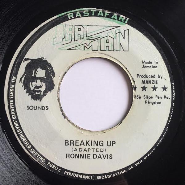 7inch Record RONNIE DAVIS - Breaking Up NONE Ja-Man Records 1977 Jamaica Reggae, Ska & Dub Used
7inch Record RONNIE DAVIS - Breaking Up NONE Ja-Man Records 1977 Jamaica Reggae, Ska & Dub Used