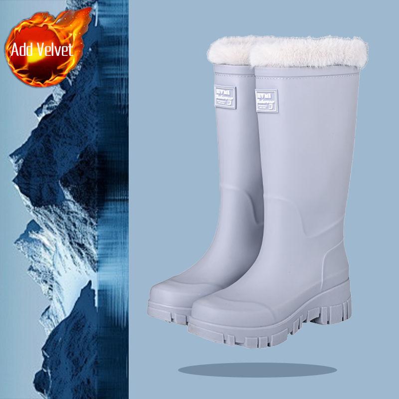 Женские водонепроницаемые резиновые сапоги с высоким голенищем и нескользящей подошвой, с меховой подкладкой, прочные кухонные галоши для домашнего использования 41
Женские водонепроницаемые резиновые сапоги с высоким голенищем и нескользящей подошвой, с меховой подкладкой, прочные кухонные галоши для домашнего использования 41