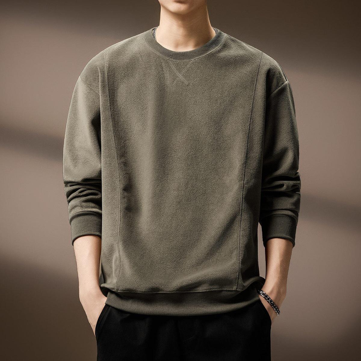 Men s Retro Heavyweight Velvet Pullover - High-End American Design, Round Neck, Winter Loose Fit Sweatshirt XL (140-160 jin)
Men s Retro Heavyweight Velvet Pullover - High-End American Design, Round Neck, Winter Loose Fit Sweatshirt XL (140-160 jin)