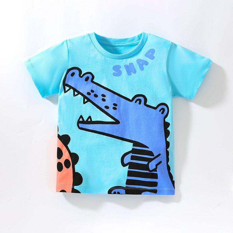 Boys Pure Cotton Short-Sleeved T-Shirt Baby Blue Cartoon Crocodile New Summer Clothing Boys Summer Baby Half-Sleeved Top 8 Sky Blue 3t/100 Size Recommended Height 95-100cm
Boys Pure Cotton Short-Sleeved T-Shirt Baby Blue Cartoon Crocodile New Summer Clothing Boys Summer Baby Half-Sleeved Top 8 Sky Blue 3t/100 Size Recommended Height 95-100cm