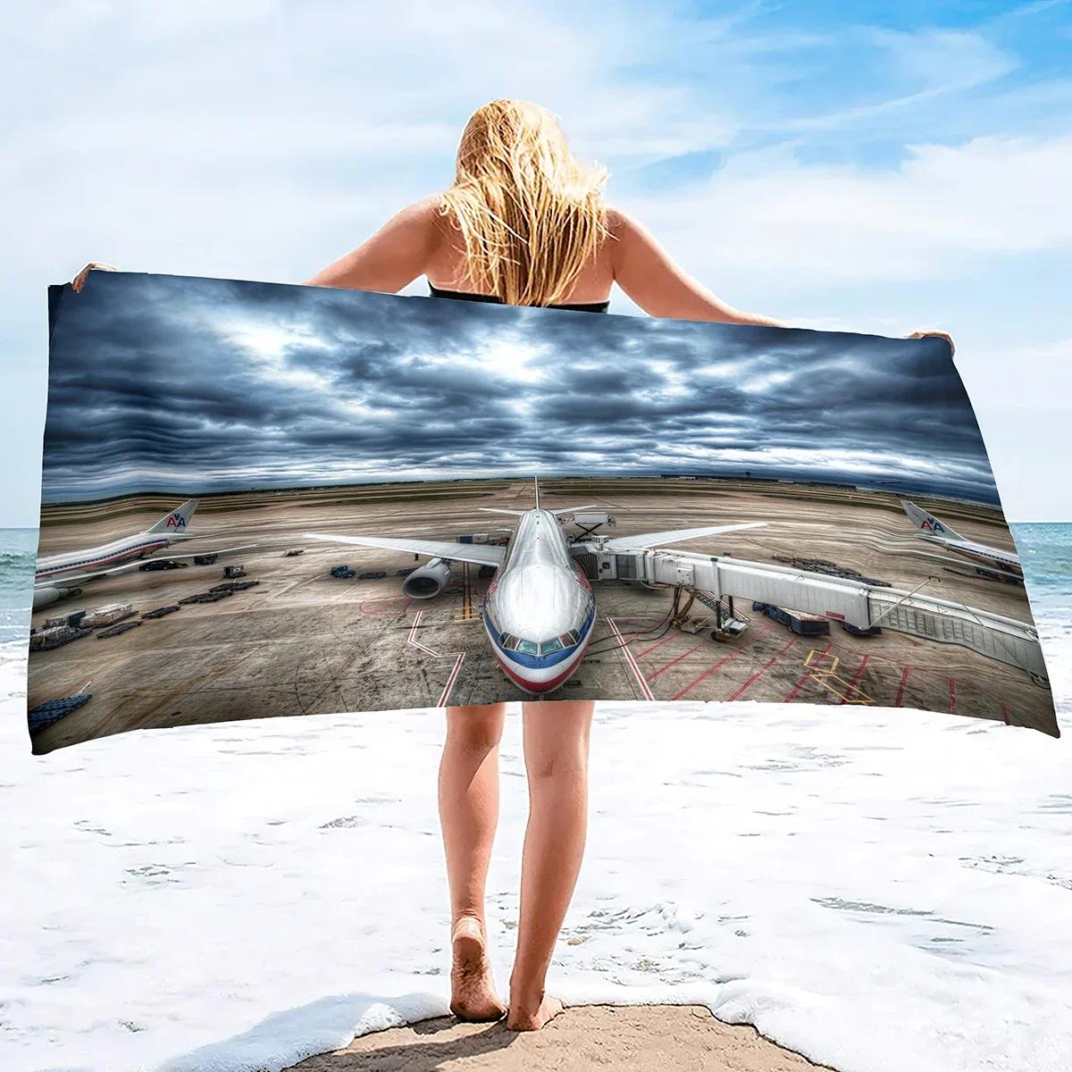 Airplane Printing Lightweight Thin Beach Towel Oversized Extra Large Sand Free Towels Quick Dry Travel Camping Beach Accessories W40*H60(CM)
Airplane Printing Lightweight Thin Beach Towel Oversized Extra Large Sand Free Towels Quick Dry Travel Camping Beach Accessories W40*H60(CM)