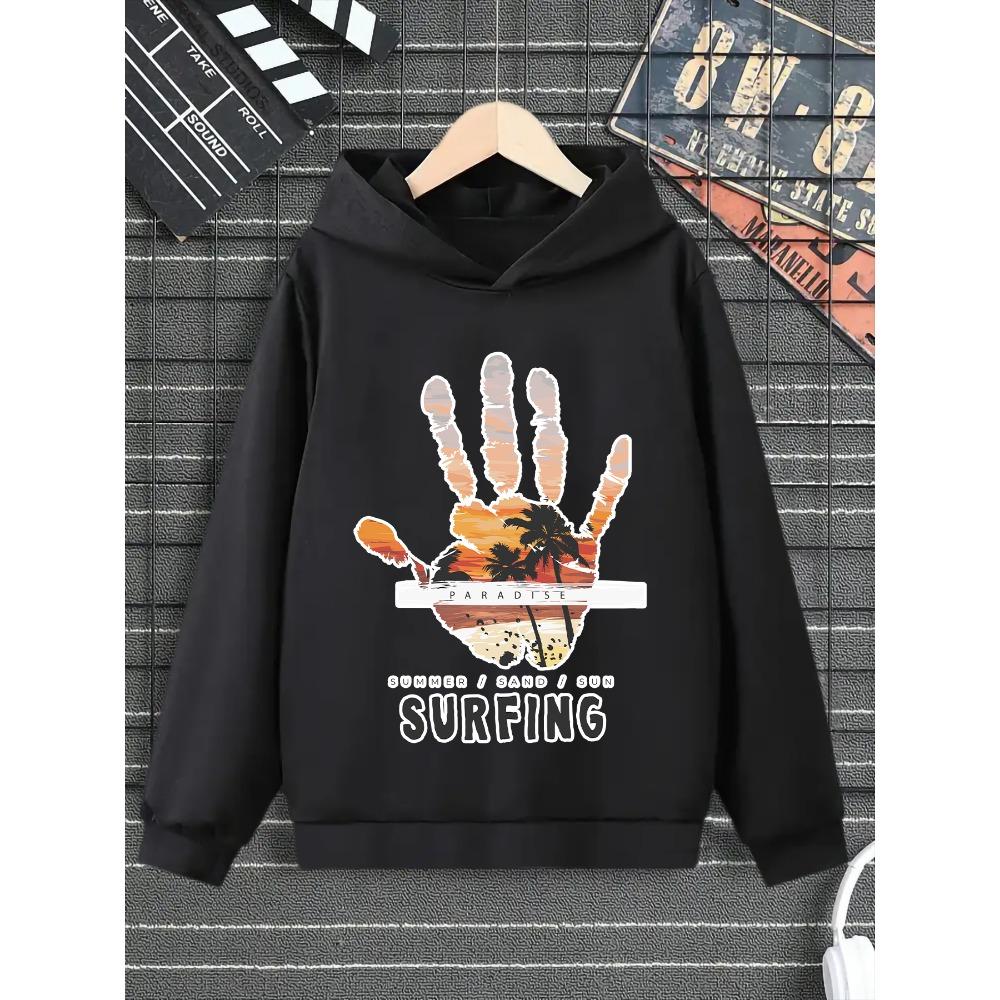 This Autumn And Winter Children s Fashionable Black Sports Hoodie With Cartoon Palm Prints Is Perfect For Daily Outings 100
This Autumn And Winter Children s Fashionable Black Sports Hoodie With Cartoon Palm Prints Is Perfect For Daily Outings 100