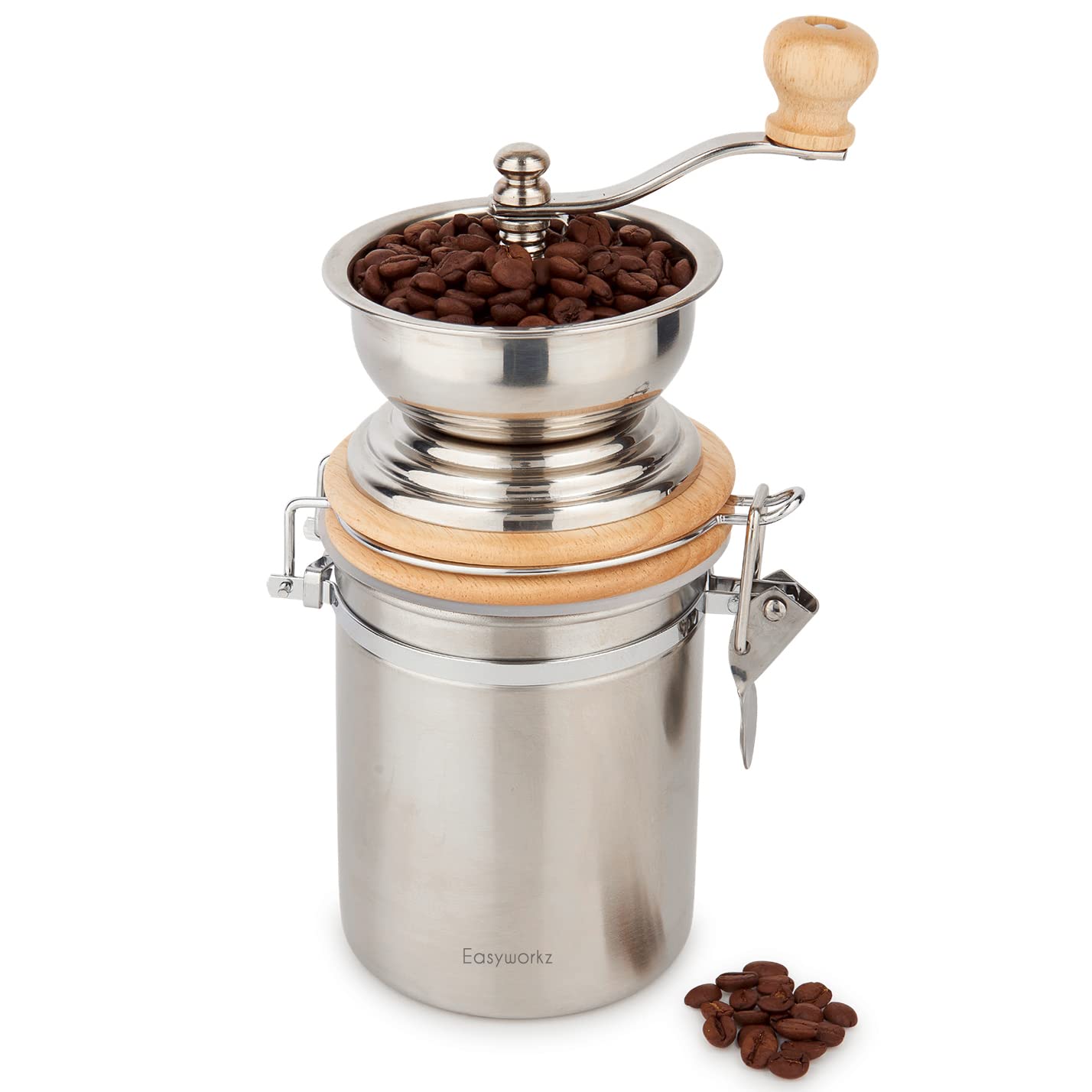 Easyworkz Hand Coffee Grinder with Airtight Canister, Adjustable Mill Core, Stainless Steel Coffee Bean Grinder
Easyworkz Hand Coffee Grinder with Airtight Canister, Adjustable Mill Core, Stainless Steel Coffee Bean Grinder