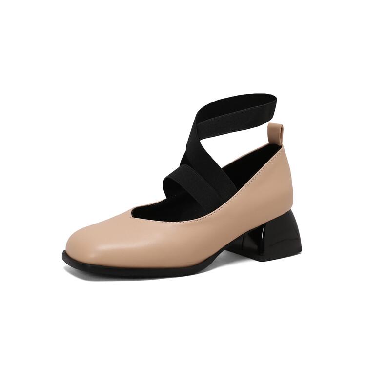 Fashion Autumn 4.5cm Comfortable Mid Heel Elastic Strap Single Shoes Solid Color Square Toe Shallow Mouth Casual Commuting Women Shoe 48 34
Fashion Autumn 4.5cm Comfortable Mid Heel Elastic Strap Single Shoes Solid Color Square Toe Shallow Mouth Casual Commuting Women Shoe 48 34