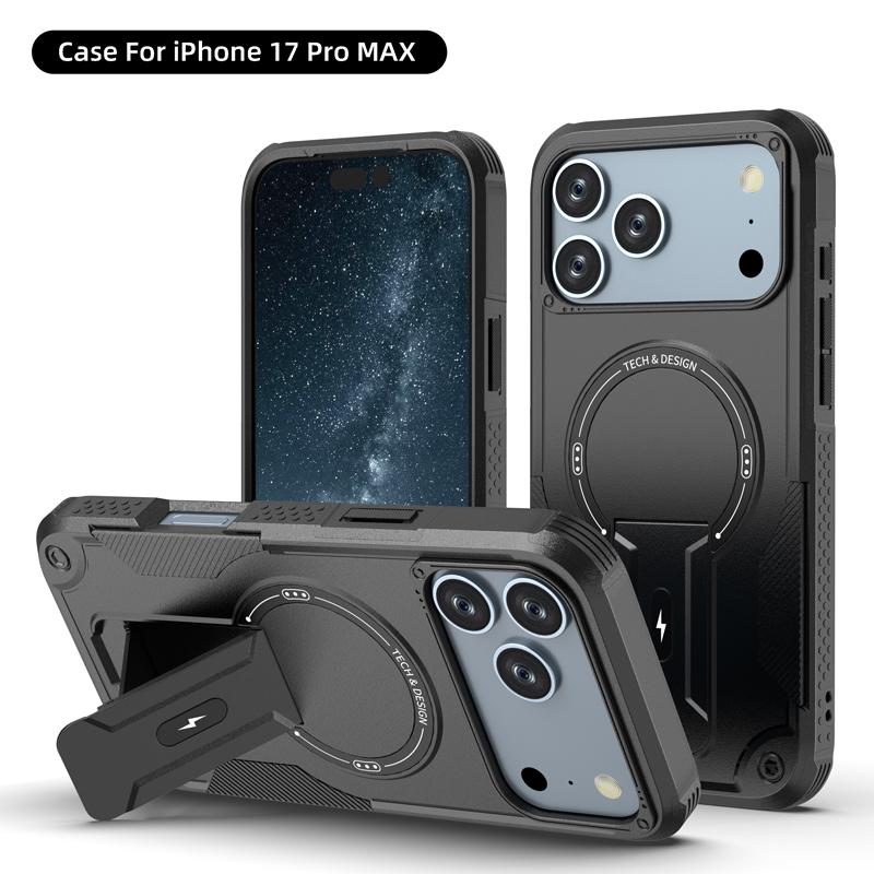 For iPhone 17 Pro Max,17 Air Case Drop-proof Magnetic Dual Layer Armor PC+TPU Ring Back Kickstand Cover for iPhone17 iPhone17 Pro
For iPhone 17 Pro Max,17 Air Case Drop-proof Magnetic Dual Layer Armor PC+TPU Ring Back Kickstand Cover for iPhone17 iPhone17 Pro
