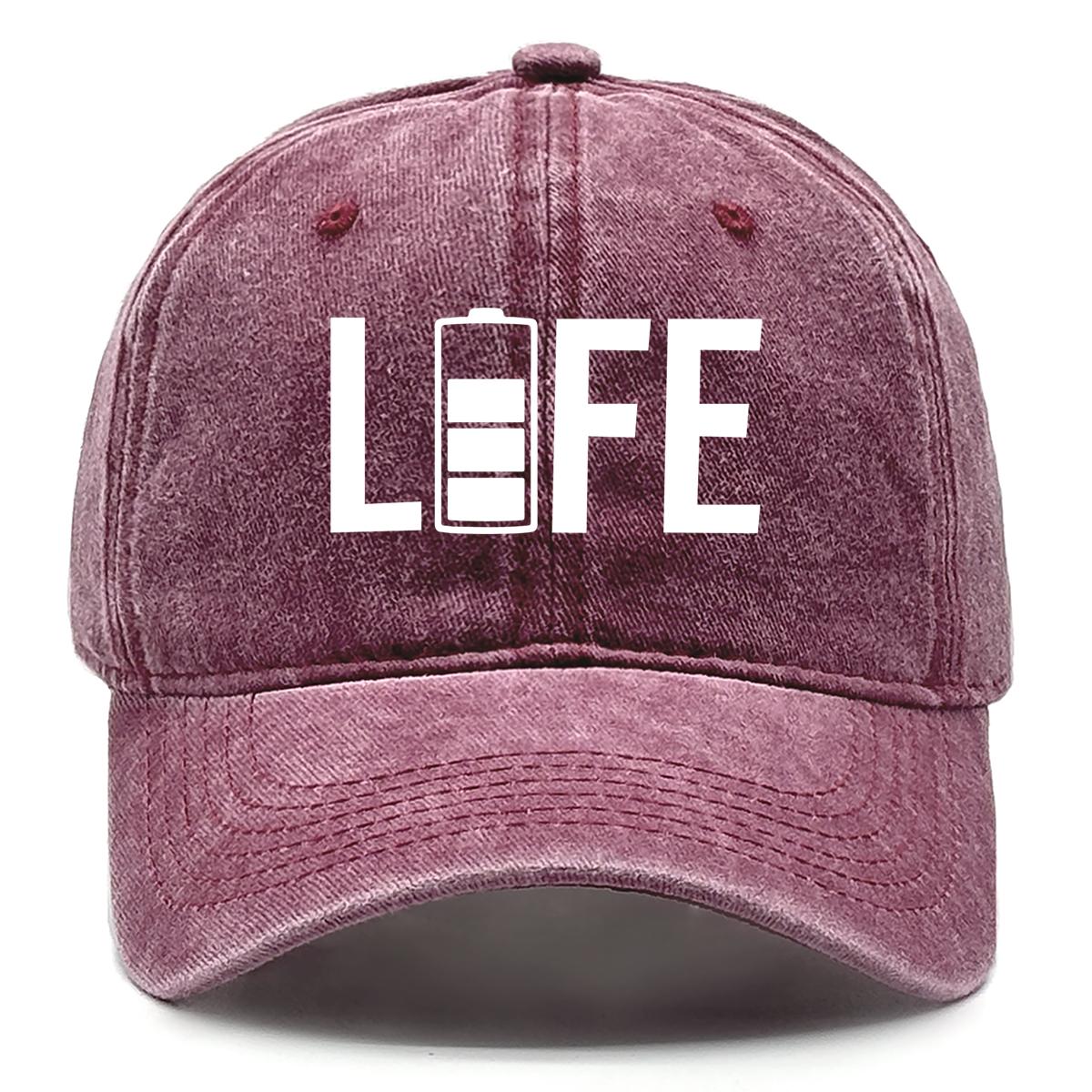 LIFE Battery Print Unisex Sun Hat Washed Cotton Hat For Woman Fit Snapback Baseball Hat Perfect For Casual Wear вино красного
LIFE Battery Print Unisex Sun Hat Washed Cotton Hat For Woman Fit Snapback Baseball Hat Perfect For Casual Wear вино красного