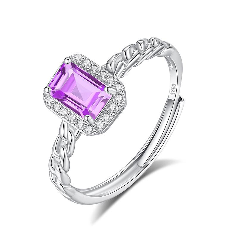 S925 Silver Square Crystal Open Ring, Multiple Colors, Adjustable Dainty Band, Korean Style Daily Jewelry Gift for Women alive
S925 Silver Square Crystal Open Ring, Multiple Colors, Adjustable Dainty Band, Korean Style Daily Jewelry Gift for Women alive