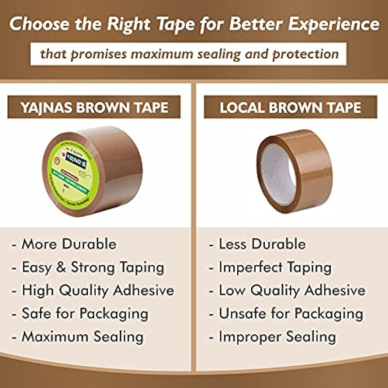 Yajnas 48Mm X 50 Meters, Pack Of 1, Brown Bopp Tape Self Adhesive High-Strength Packing Tape Rolls, Packaging Tape | Cel 2 Inch / 50 Meters коричневый
Yajnas 48Mm X 50 Meters, Pack Of 1, Brown Bopp Tape Self Adhesive High-Strength Packing Tape Rolls, Packaging Tape | Cel 2 Inch / 50 Meters коричневый