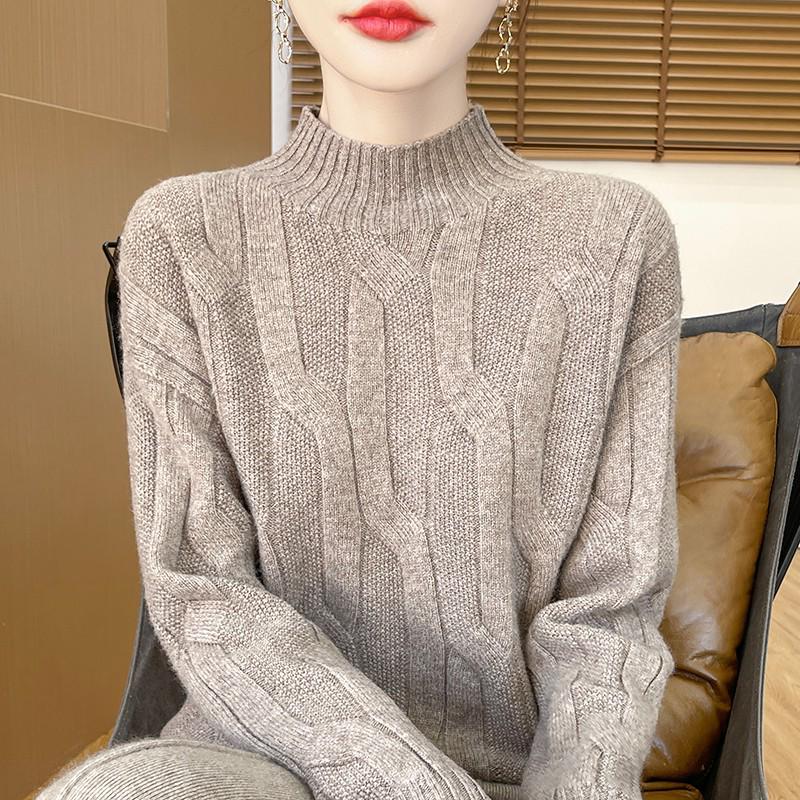 Women s Loose 100% Wool Thickened Knit Pullover Sweater with Semi-High Neck for Autumn/Winter L (Suitable for 110-125 jin)
Women s Loose 100% Wool Thickened Knit Pullover Sweater with Semi-High Neck for Autumn/Winter L (Suitable for 110-125 jin)