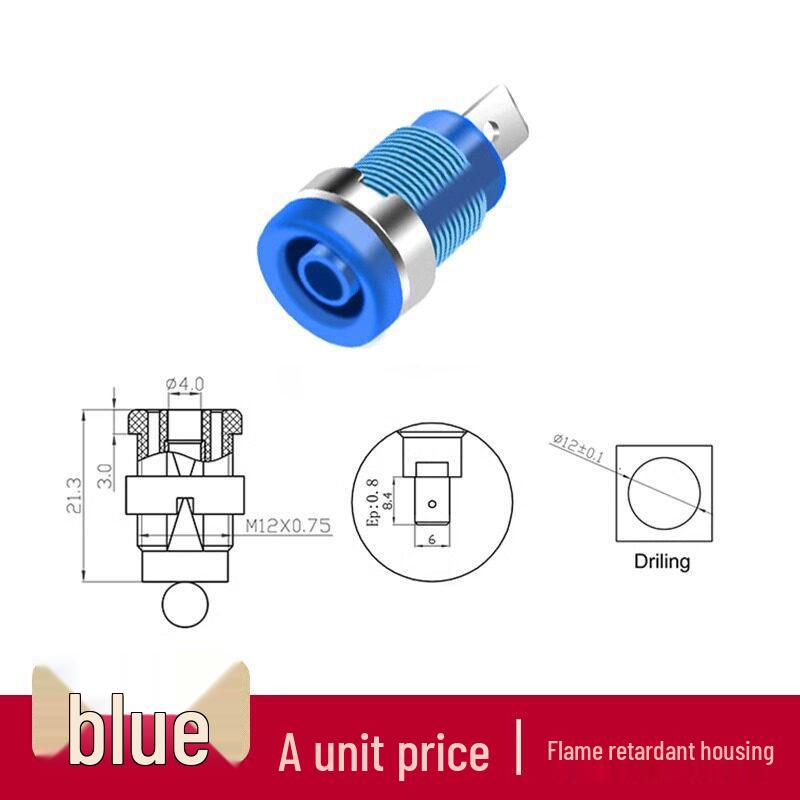 6.3mm Copper Banana Jack Panel Mount Socket - High Voltage Safety Sheath Plug Terminal
6.3mm Copper Banana Jack Panel Mount Socket - High Voltage Safety Sheath Plug Terminal