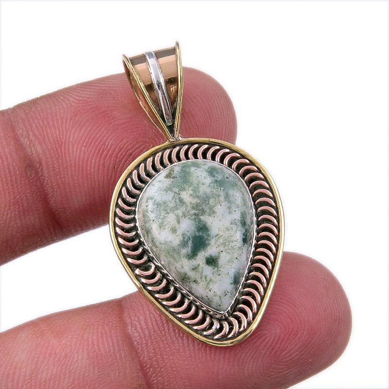 Natural Green Dendrite Opal 925 Sterling Silver Gift TwoTone Pendant 1.50 l2f15
Natural Green Dendrite Opal 925 Sterling Silver Gift TwoTone Pendant 1.50 l2f15