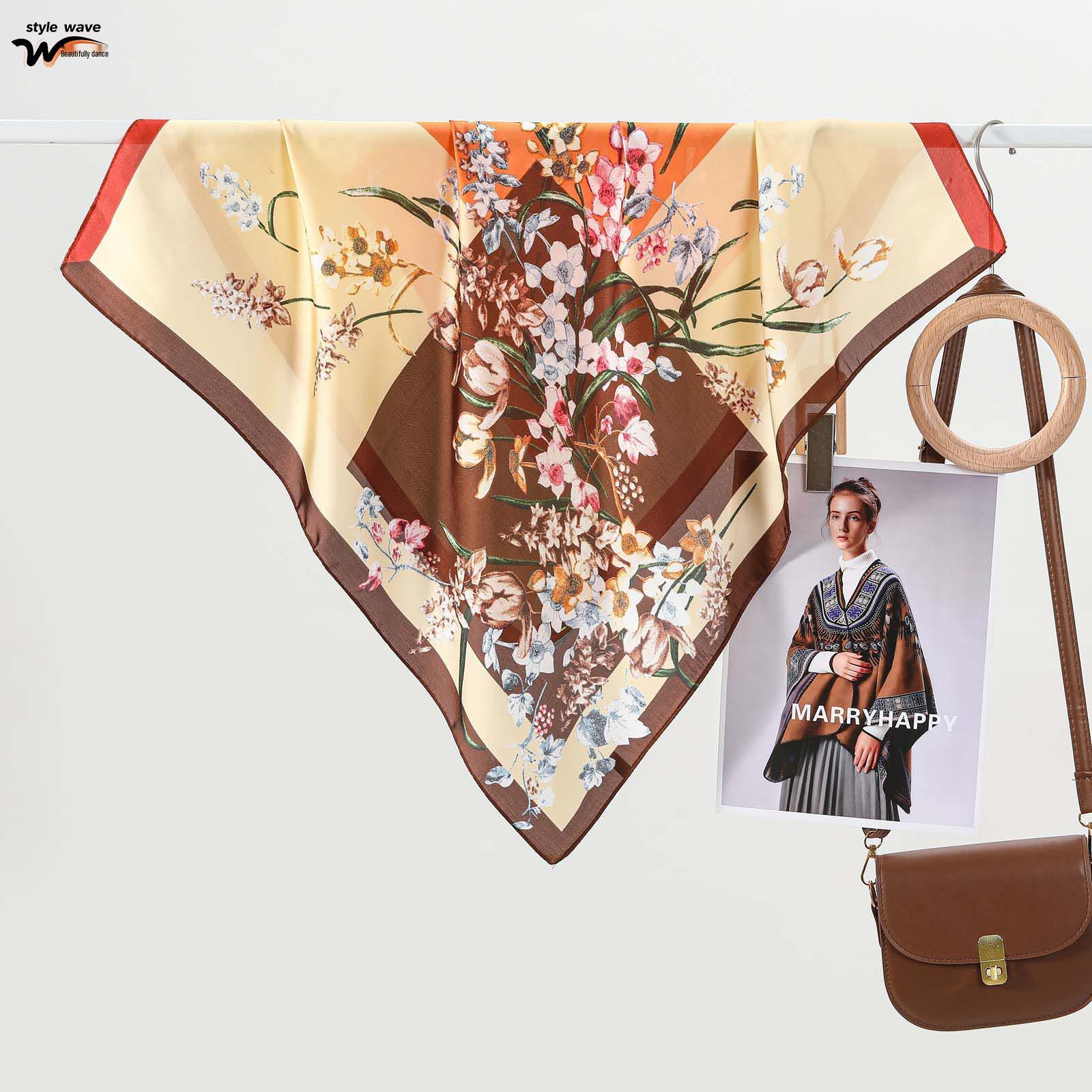 Versatile French Silk-Print Square Scarf: Multi-Functional Spring/Summer Hair or Waist Accessory 70*70CM
Versatile French Silk-Print Square Scarf: Multi-Functional Spring/Summer Hair or Waist Accessory 70*70CM