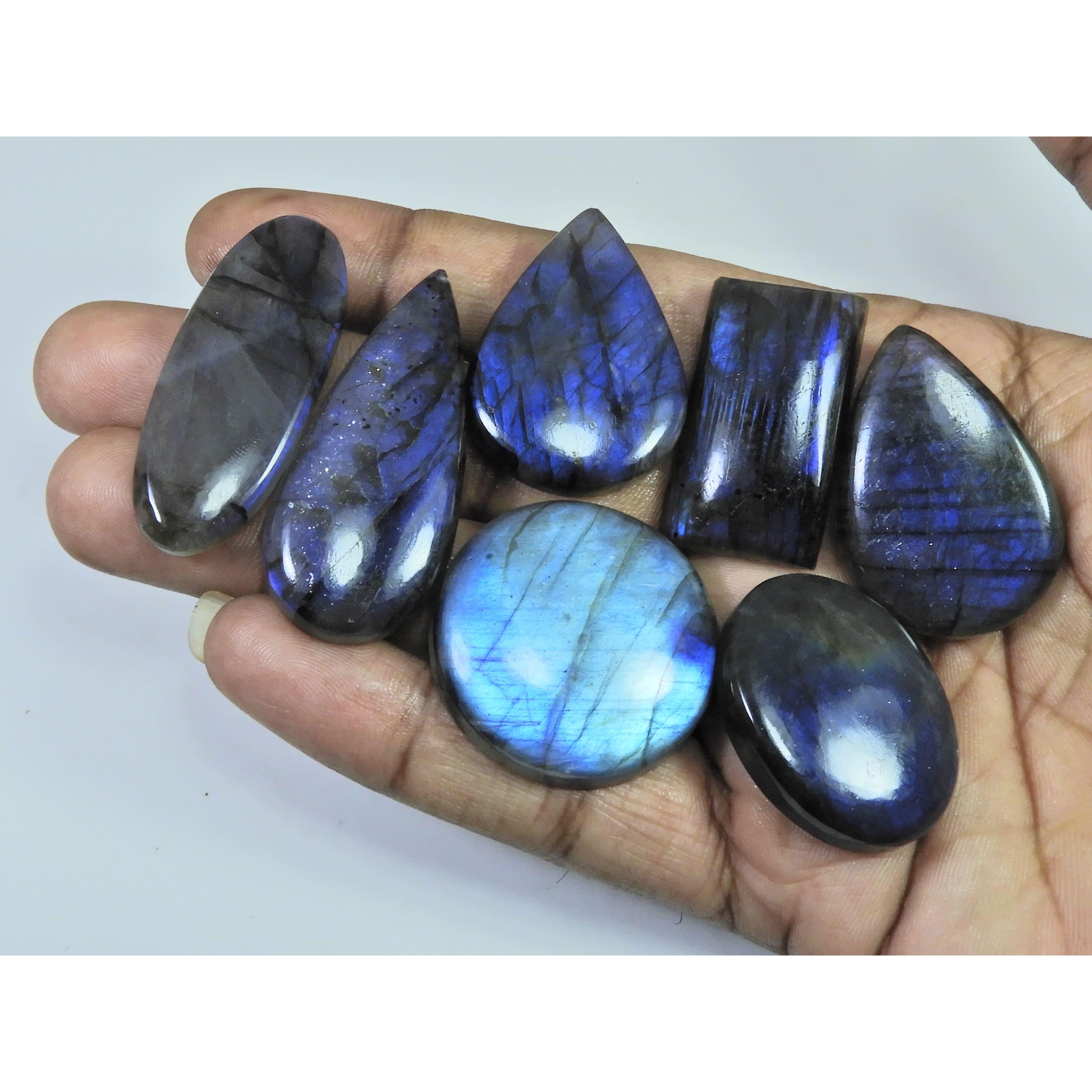 372Cts.Natural Labradorite Blue Flash Mix Cabochon Loose Gemstone 07Pcs Lot LL-1019
372Cts.Natural Labradorite Blue Flash Mix Cabochon Loose Gemstone 07Pcs Lot LL-1019
