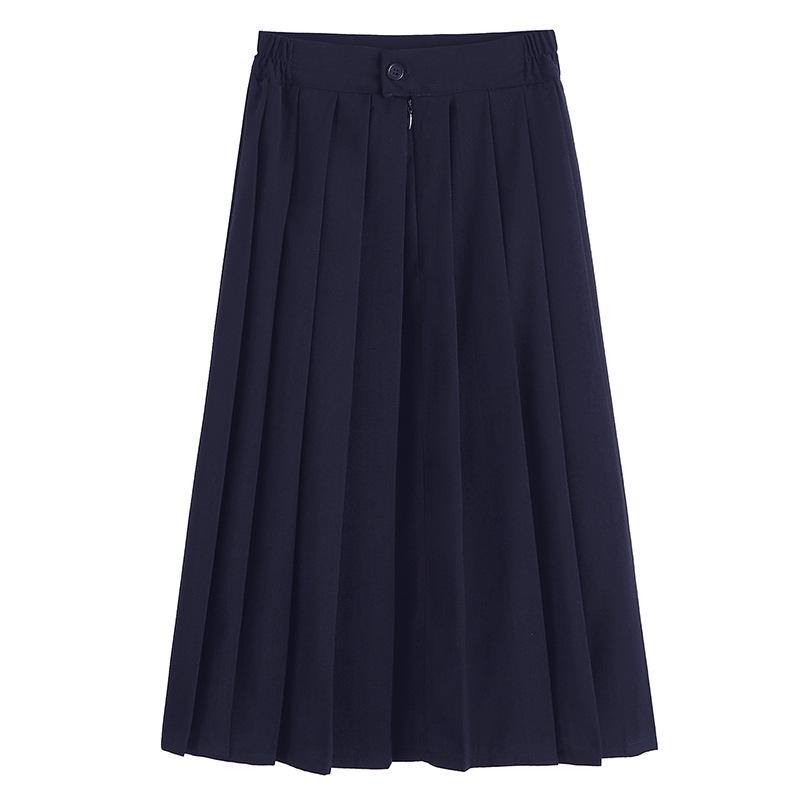Navy Blue A-Line Pleated Skirt for Women - 2025 Summer School Style with Elastic Waist 3XL
Navy Blue A-Line Pleated Skirt for Women - 2025 Summer School Style with Elastic Waist 3XL
